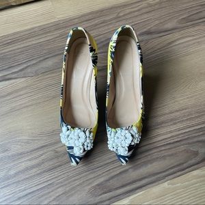 J.CREW PRINT APPLIQUÉ HEELS